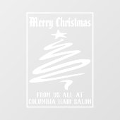 お店の装飾によるクリスマスメッセージ ウィンドウサイン (シート)