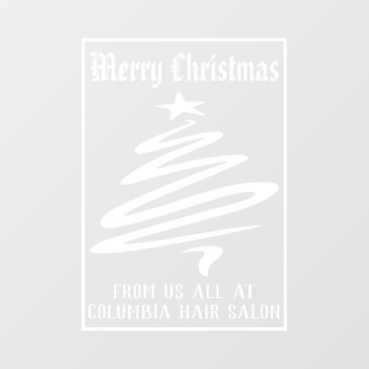 お店の装飾によるクリスマスメッセージ ウィンドウサイン (シート)