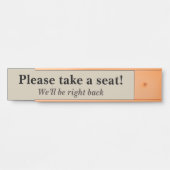 「お座りください!」 サインプレート (正面)