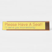 お座りください! デスクネームプレート (正面)