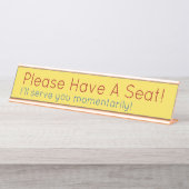 お座りください! デスクネームプレート (正面)