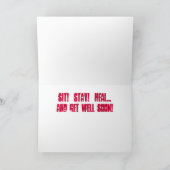 お座りなさい、治って、早く元気になれ！ カード (内部)