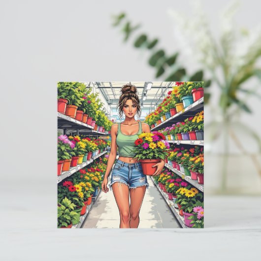 お庭へ行って下さい | 友おもしろい人を呼ぶ カード (スタンド正面)