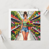 お庭へ行って下さい | 友おもしろい人を呼ぶ カード (正面/裏面インサイチュ)