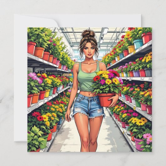 お庭へ行って下さい | 友おもしろい人を呼ぶ カード (正面)