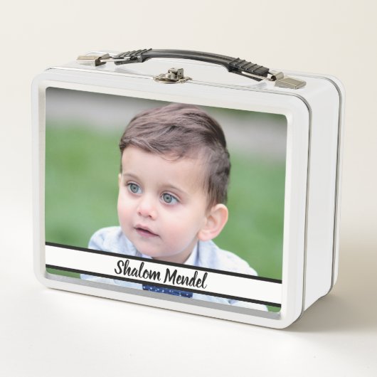 お弁当かわいい自分の写真を追加する弁当 メタルランチボックス (正面)