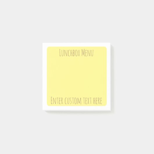お弁当メニュー かわいいランチのお手紙 ポストイット (正面)
