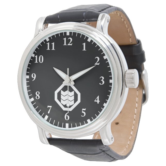 お式の三文字の縮み形の漢字 腕時計 (アングル)