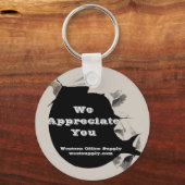 お引き裂き紙事業ありがとうございました キーホルダー (正面)