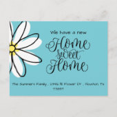 お引越ししました ダイジー 新住所のお知らせ 青 案内ポストカード (正面)