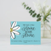 お引越ししました ダイジー 新住所のお知らせ 青 案内ポストカード (スタンド正面)