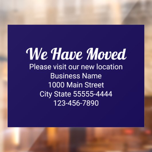 お引越ししました 新しい場所にお越しください 青 ウィンドウサイン (シート2)