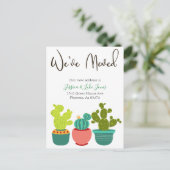 お引越ししました 新住所のお知らせ ハウス カクタス 案内ポストカード (スタンド正面)