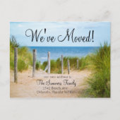 お引越ししました 新住所のお知らせ ビーチ オーシャン 案内ポストカード (正面)