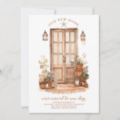 お引越ししました 水彩のあたたかな玄関 案内状 (正面)