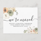 お引越しのお知らせカード | 秋の水彩パンプキン 案内ポストカード (正面)