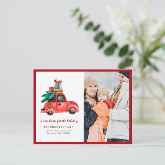 お引越しのお知らせ | あなたの新しい家で過ごすホリデーシーズン 案内ポストカード (スタンド正面)