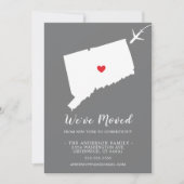 お引越しのお知らせ | コネチカット州 招待状 (正面)