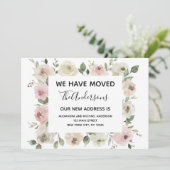 お引越しのお知らせ ダスティピンク フラワーリング 招待状 (スタンド正面)