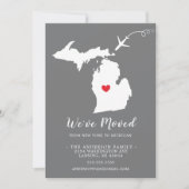 お引越しのお知らせ | ミシガン州 招待状 (正面)