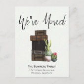 お引越しのお知らせ 引っ越しました サボテン 案内ポストカード (正面)