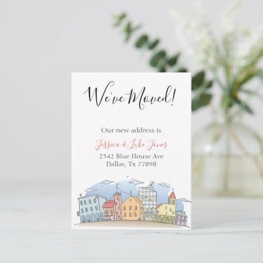 お引越しのお知らせ 新住所のお知らせ 移動しました 案内ポストカード (スタンド正面)
