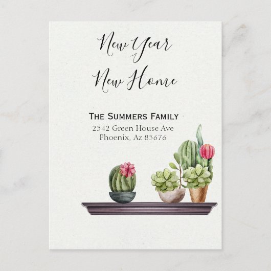 お引越しのお知らせ　新年は新しい場所で 案内ポストカード (正面)