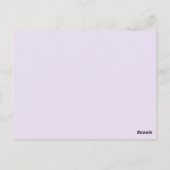 お引越しのお知らせ 紫のヴィンテージ フラワー ローズ ポストカード (裏面)