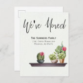 お引越しのお知らせ 鉢植えの植物を移動しました 案内ポストカード (正面/裏面)