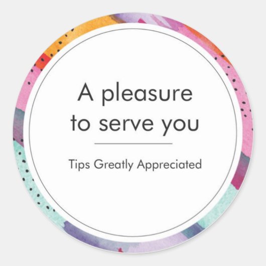 お役に立てることを喜ぶ(配送業者) ラウンドシール (正面)