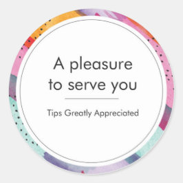 お役に立てることを喜ぶ(配送業者) ラウンドシール