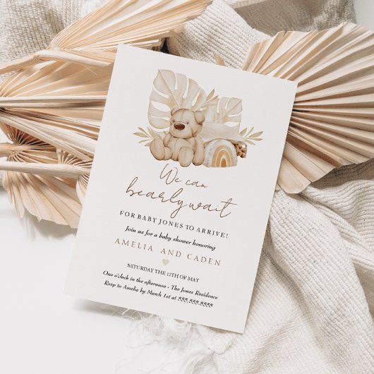 お待たせ！ボヘミアンベイビーシャワーパーティ 招待状