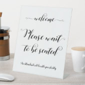 お待ちくださいウェルカムサイン 台座サイン (インサイチュ)