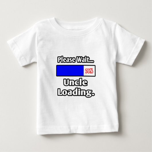 お待ちください…おじさんロード ベビーTシャツ (正面)
