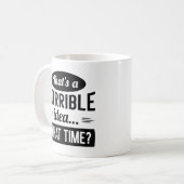 お待ちください コーヒーマグカップ (正面左)