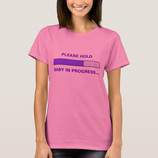 お待ちください、ベビー中 Tシャツ (正面)