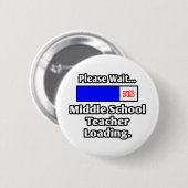 お待ちください…中学先生読み込み 缶バッジ (正面&裏面)