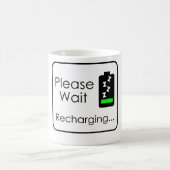 お待ちください…再充電 コーヒーマグカップ (中央)