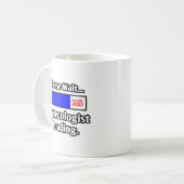 お待ちください…婦人科医ロード中 コーヒーマグカップ (正面左)