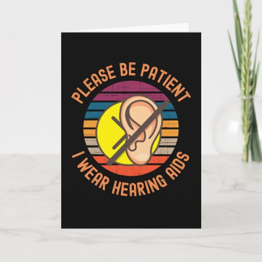 お待ちください 私は補聴器を使っています カード (正面)