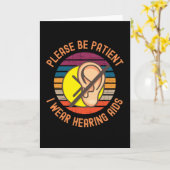 お待ちください 私は補聴器を使っています カード (黄色い花)