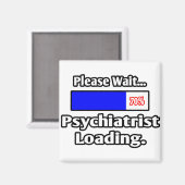 お待ちください……精神科医の読み込み マグネット (正面/裏面)
