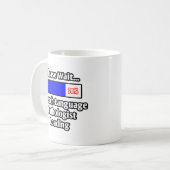 お待ちください…言語病理医ロード コーヒーマグカップ (正面左)