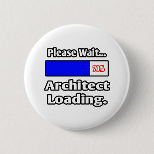 お待ちください……Architectの読み込み 缶バッジ