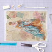 お待ちの女性 薄葉紙 (クラフト)