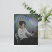 お待ち中の女性 ポストカード (スタンド正面)