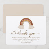 お待ち遠さん！ボヘミアンテディーベア サンキューカード (正面/裏面)