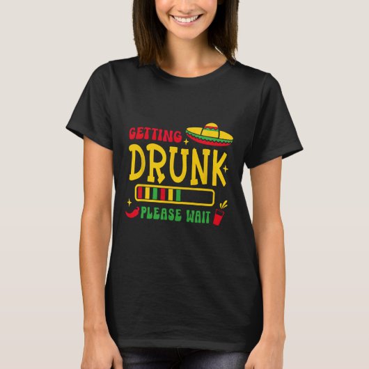 お待ち飲下さいCinco de Mayo Tシャツ (正面)