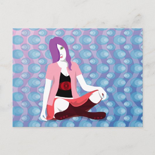 「お待ち」はがき ポストカード (正面)