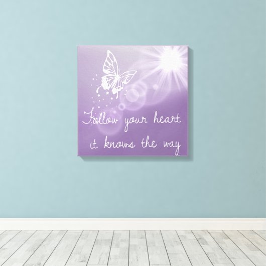お後を追客様のハートはキャンバスの使い方を知っている キャンバスプリント (インサイチュ (ウッドフロア))